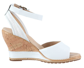 Womens Timberland Maeslin Cork 42680 White Leather Light High Heel Sandals